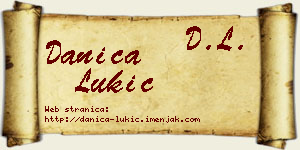 Danica Lukić vizit kartica